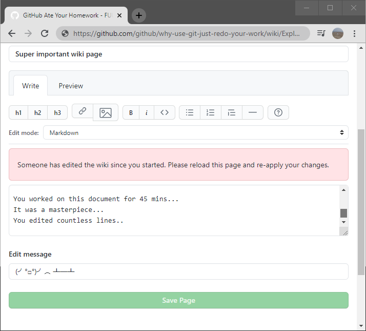 GitHub ate my homework